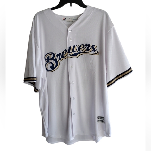 Majestic MLB Brewers Christian Yelich white jersey - Picture 3 of 15